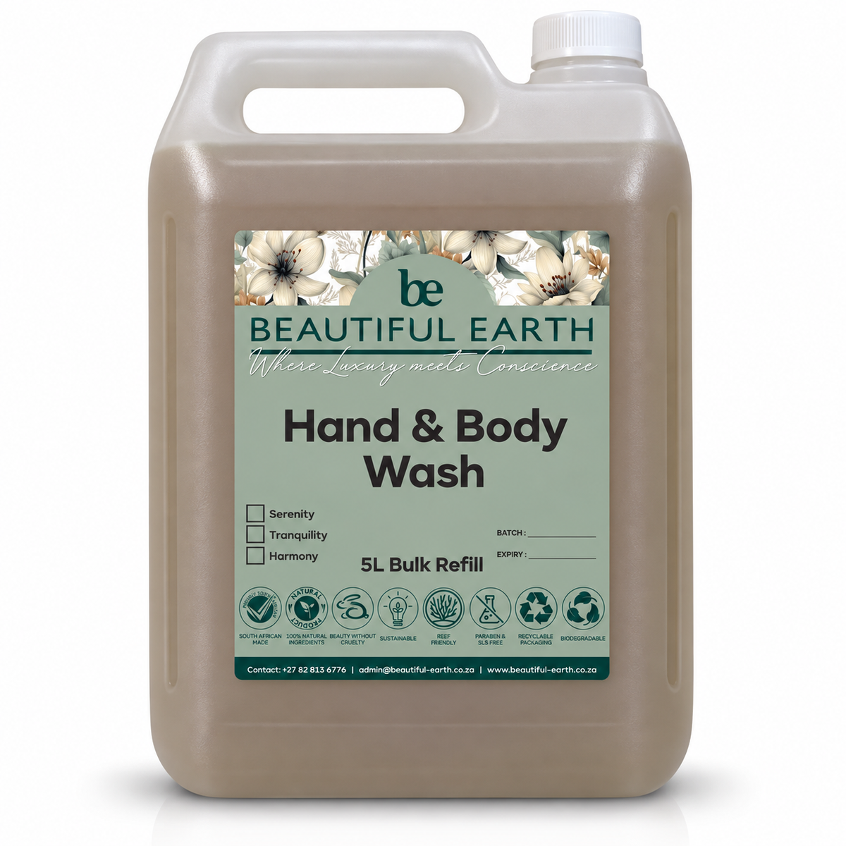 Beautiful Earth Hand & Body Wash - Tranquility, 5ℓ - 1 unit natural body wash