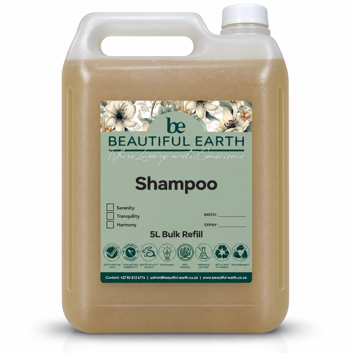 Beautiful Earth Shampoo - Floral Bloom, 5ℓ - 1 unit natural natural shampoo