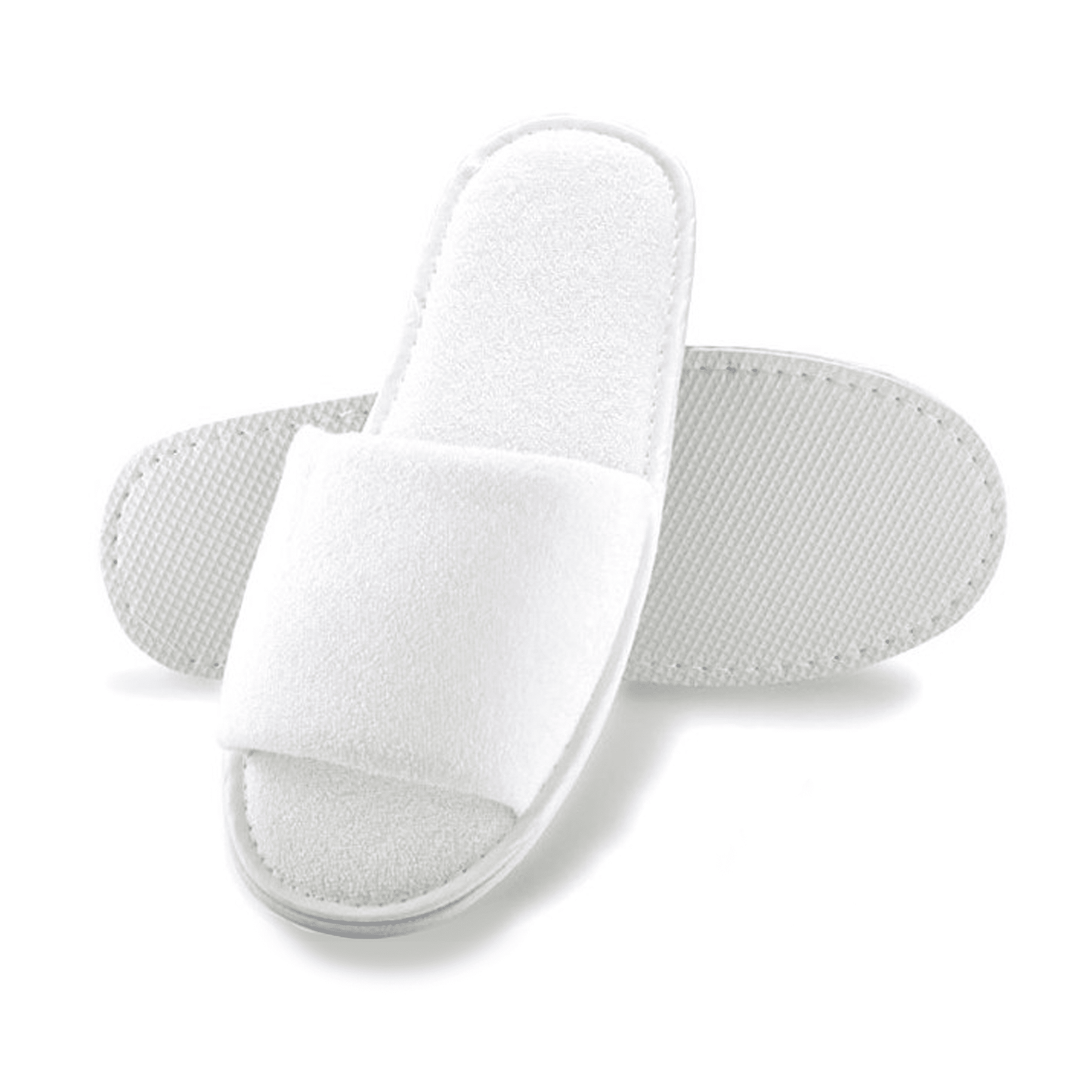 Beautiful Earth Towelling Slippers - 10 units per pack natural hospitality guest amenity