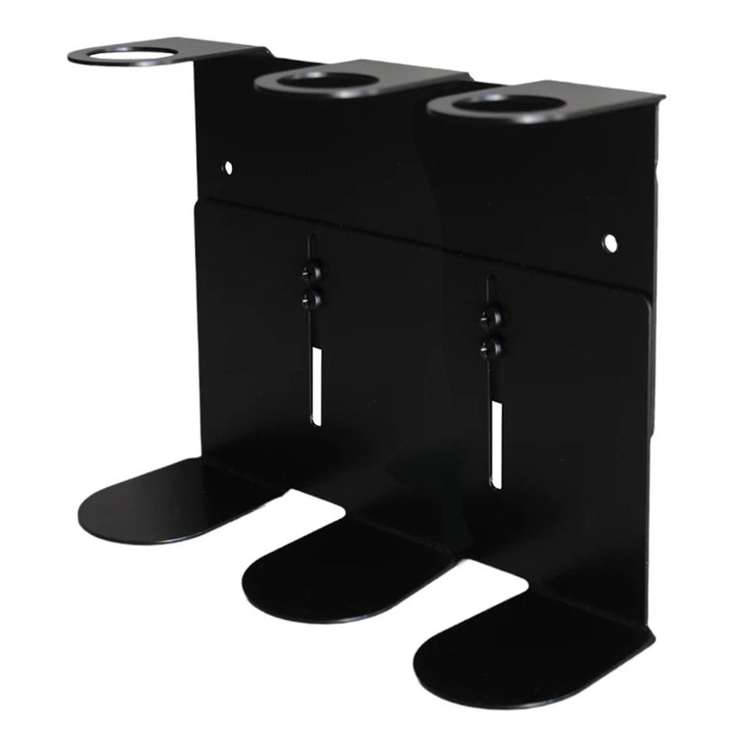 Beautiful Earth Matte Black Adjustable Lockable Caddy - Three Bottle Holder natural hospitality guest amenity