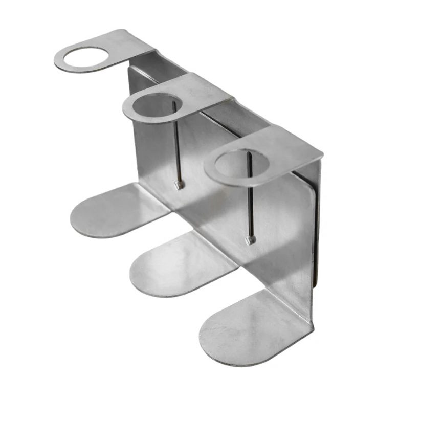Beautiful Earth Stainless Steel Adjustable Lockable Caddy - Three Bottle Holder natural hospitality guest amenity