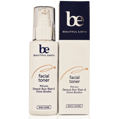 Beautiful Earth Facial Toner with Damask Rose Water & Green Rooibos - 100ml natural facial toner
