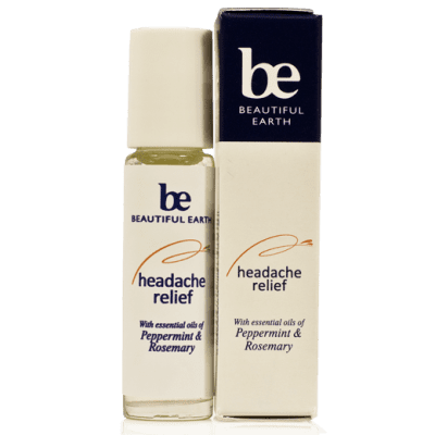Beautiful Earth Headache Relief Oil with Peppermint & Rosemary - 10ml natural aromatherapy roller oil