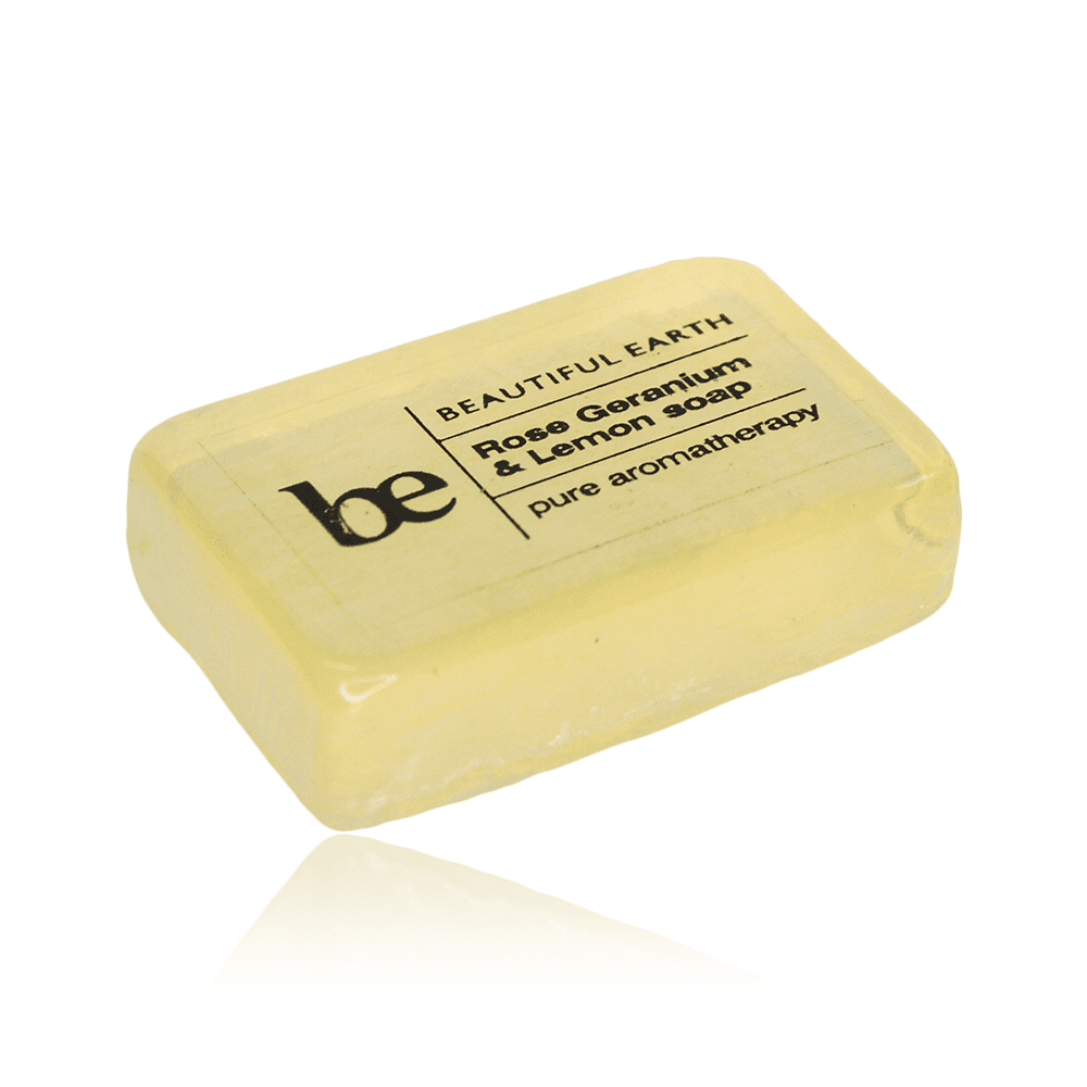 Beautiful Earth Rose Geranium & Lemon Soap Bar - 10 units per pack natural natural personal care product