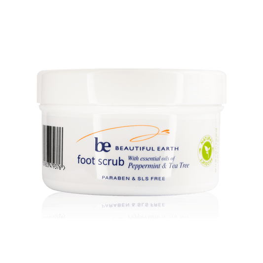 Beautiful Earth Foot Scrub with Peppermint & Tea Tree - 250g natural foot scrub