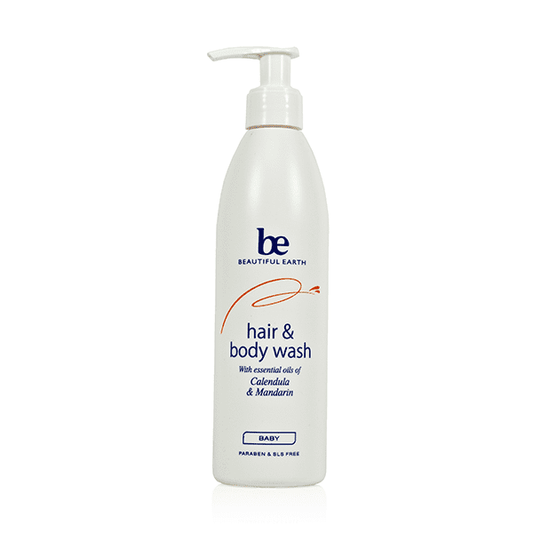 Beautiful Earth Baby Hair & Body Wash with Calendula & Mandarin - 250ml natural body wash